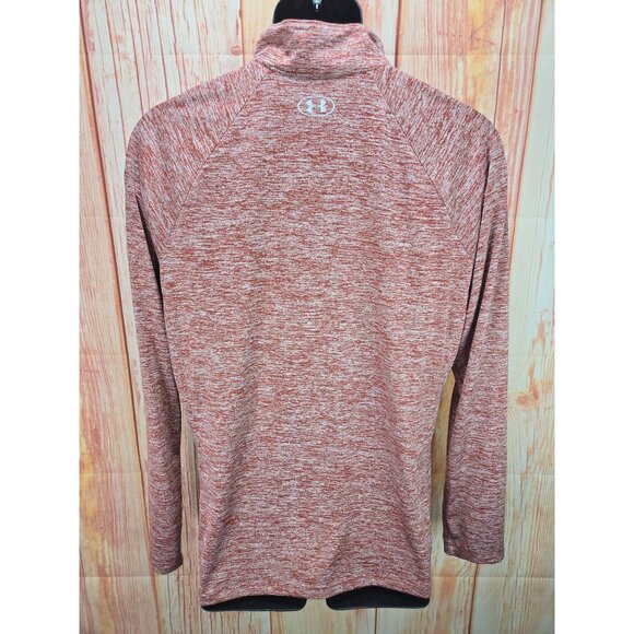 Under Armour Womens HeatGear Loose Fit Quarter-Zip XL Red Heather - Picture 2 of 9